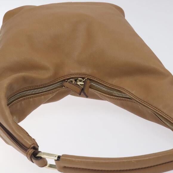 GUCCI Shoulder Bag Leather Brown Gold 001 001 - Picture 6 of 12